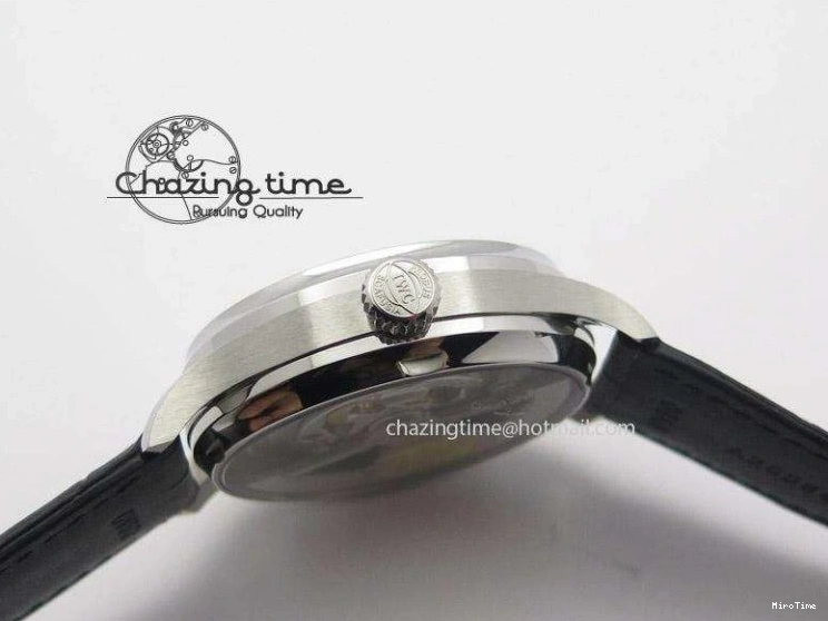 MIROTIME 0416 Breathable Portuguese Real PR IW500127 ZF 1:1 Best Edition Gray Red Dial On Black Leather Strap A 7332